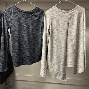 ZYIA Long Sleeve Tops - Blue and Gray